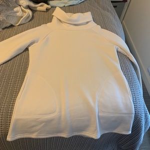 Tunic length white sweatshirt. Never worn!